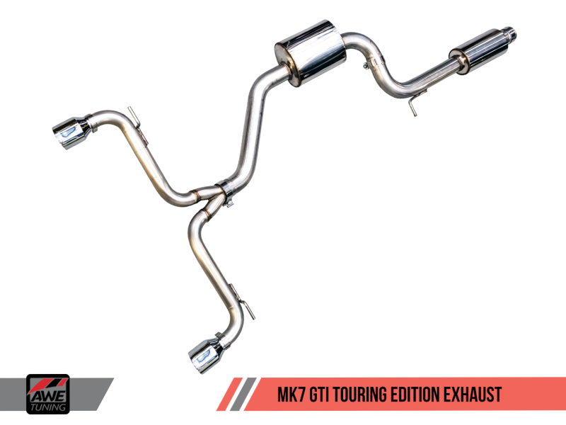 AWE Tuning's Stunning VW MK7 GTI Touring Edition Exhaust - Diamond Black Tips