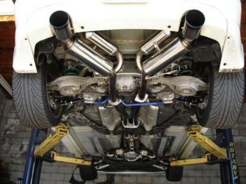 Unleash the Power: HKS 03 - 07 G35 Dual Hi - Power Titanium Tip Catback Exhaust
