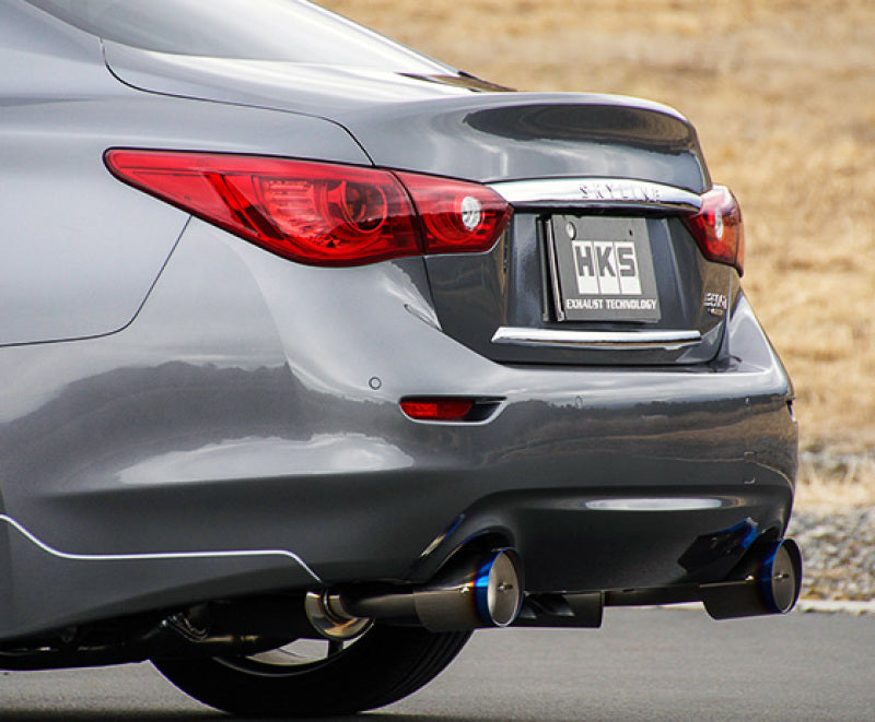 Unleash the Power: HKS Infiniti Q50 Hybrid VQ37 Dual Hi - Power Titanium Tip Catback Exhaust