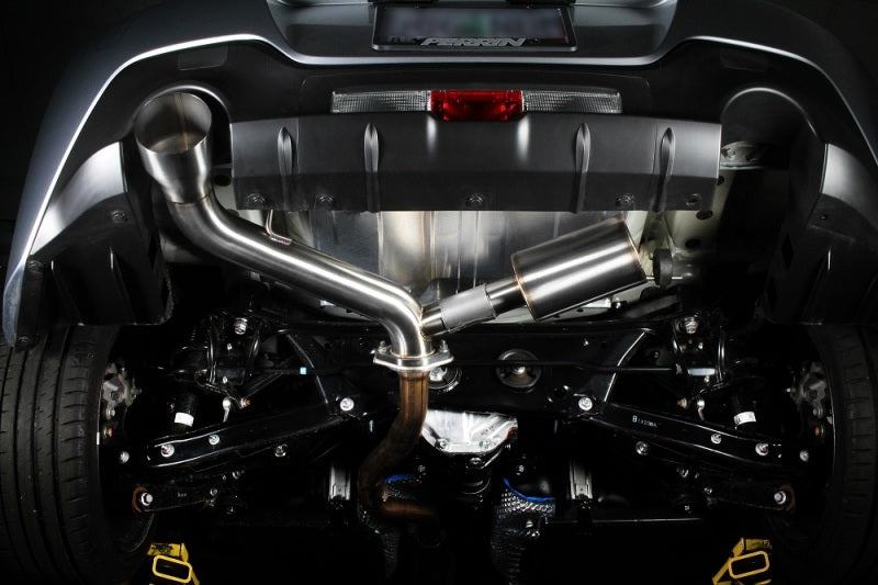 Perrin 2022 BRZ/GR86 Axle Back Exhaust SS - The Ultimate Single Side Exit with Helmholtz Chamber