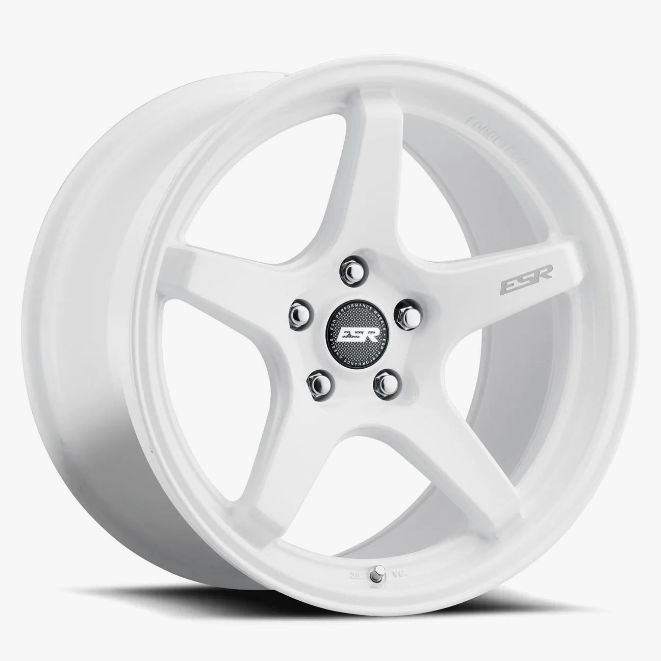 ESR AP5-C 18x9.5 5x114.3 Custom Drill ET35 Gloss White Wheels - Stunning and Customizable!