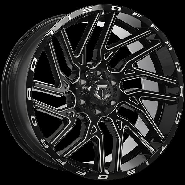 Stunning TIS Wheels 554 - 22x10.0 Gloss Black with Milled Edge, Ideal for Your Ride!