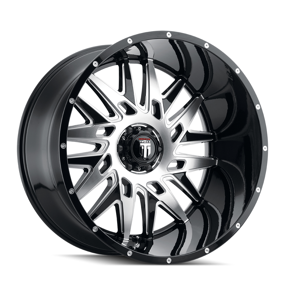 Unleash Style with AMERICAN TRUXX DNA 24x14 Gloss Black Machined Wheels