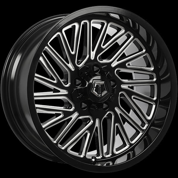 Stunning TIS Wheels 553 - 20x10.0 Gloss Black Milled Edge Wheels for a Striking Look
