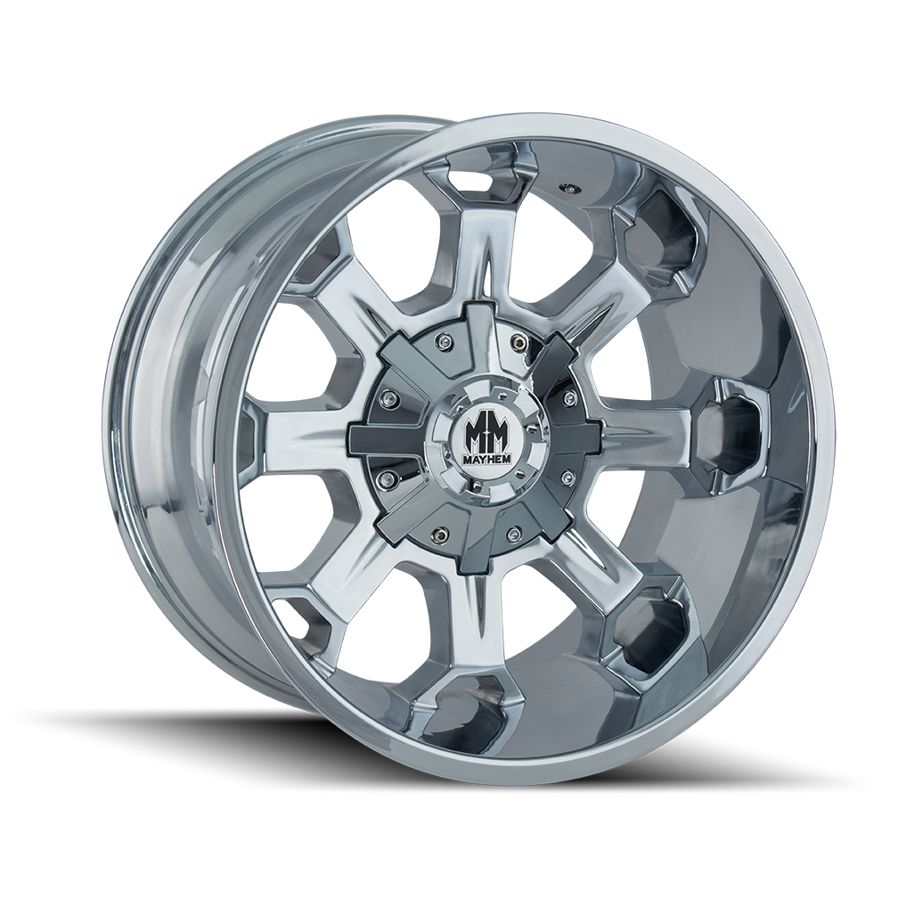 MAYHEM COMBAT Chrome Wheels - 20x9, 8x165.1/8-170 ET18 130.8 - Upgrade Your Ride Now!