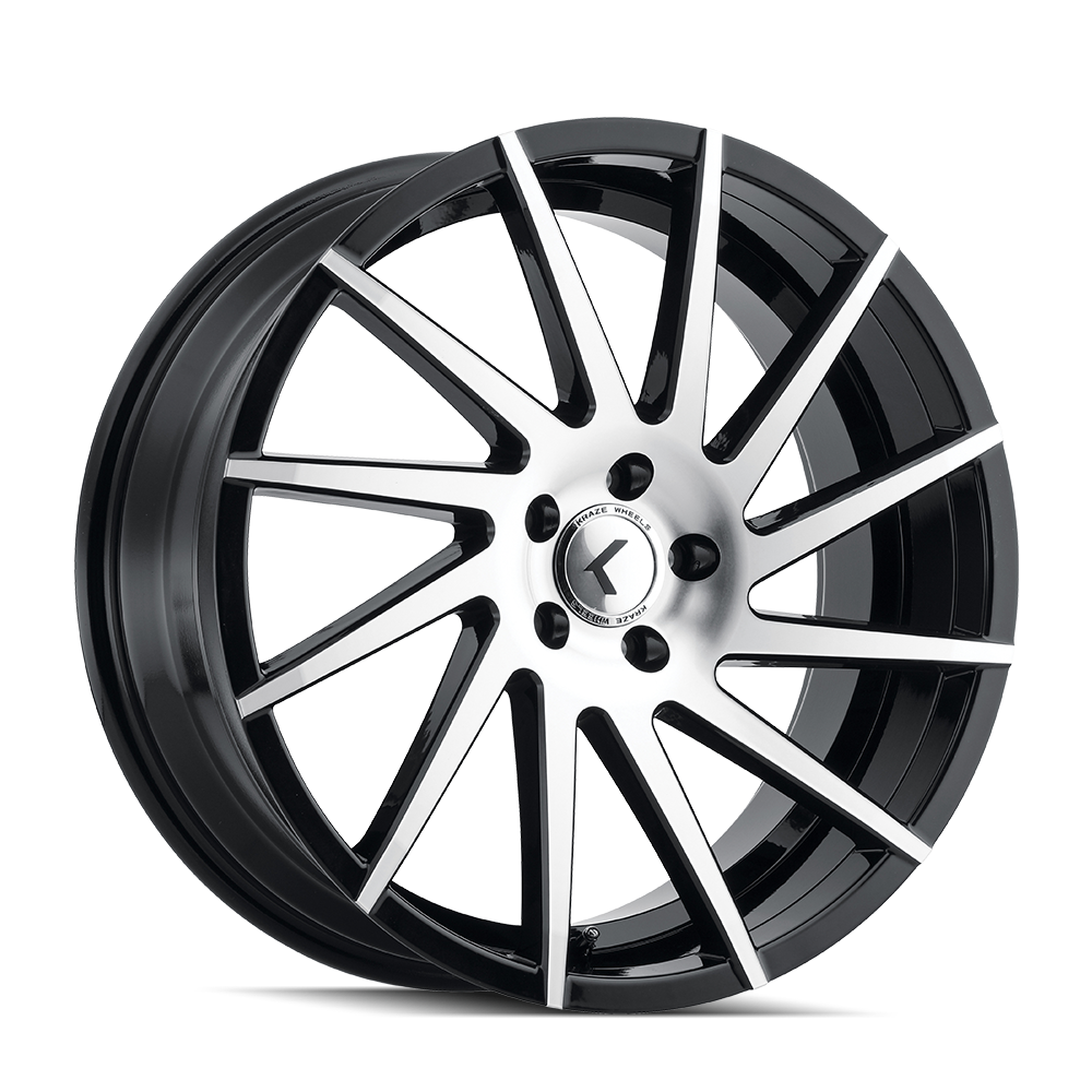 KRAZE SPINNER 22x8.5 5x112 ET40 66.6 Gloss Black Machined - Stunning Wheels for Your Ride