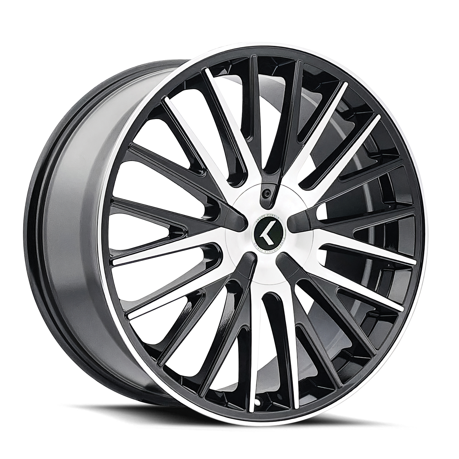 KRAZE DOUBLE DOWN Wheels - Gloss Black Machined 22x8.5, 5x100/5-114.3 ET38 73 - A Stunning Upgrade!
