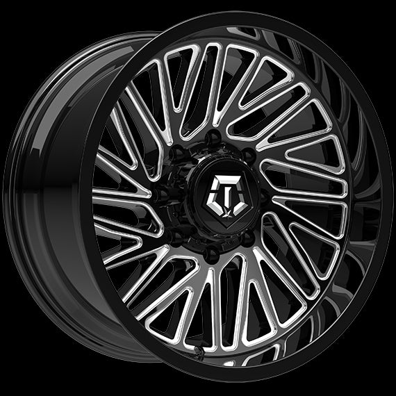 Stunning TIS Wheels 553 - 22x10.0 Gloss Black Milled Edge Wheels! Grab Yours Now!