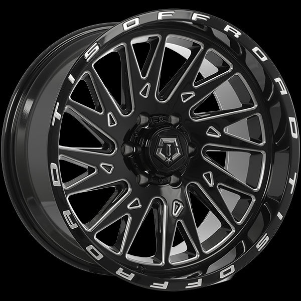 Stunning TIS Wheels 547 - 22x12.0 Gloss Black with Milled Edge, a Must - Have!