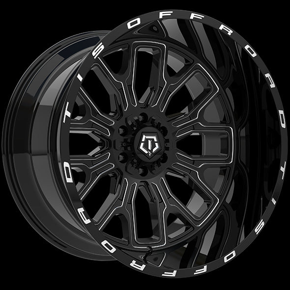 Stunning TIS Wheels 560 - 22x12.0 Gloss Black with Milled Edge, Ideal for Your Ride!