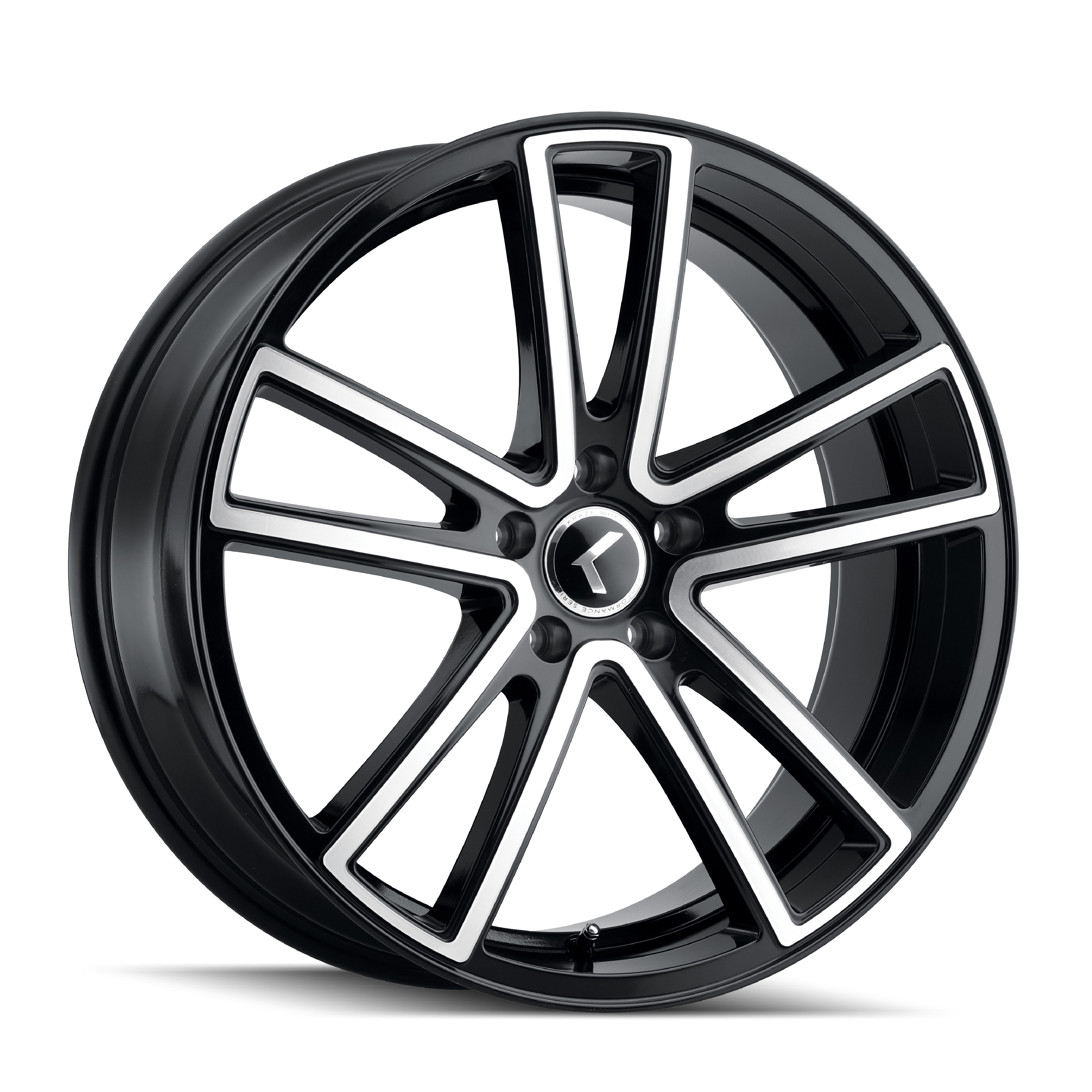 KRAZE LUSSO Gloss Black Machined Wheels - 22x9.5, 6x135 ET30, 87.1 - A Stunning Upgrade!