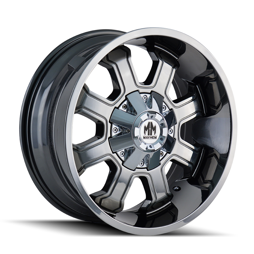 MAYHEM FIERCE Chrome Wheels - 20x10, 6x135/6-139.7 ET-19, 106 - A Stunning Upgrade!