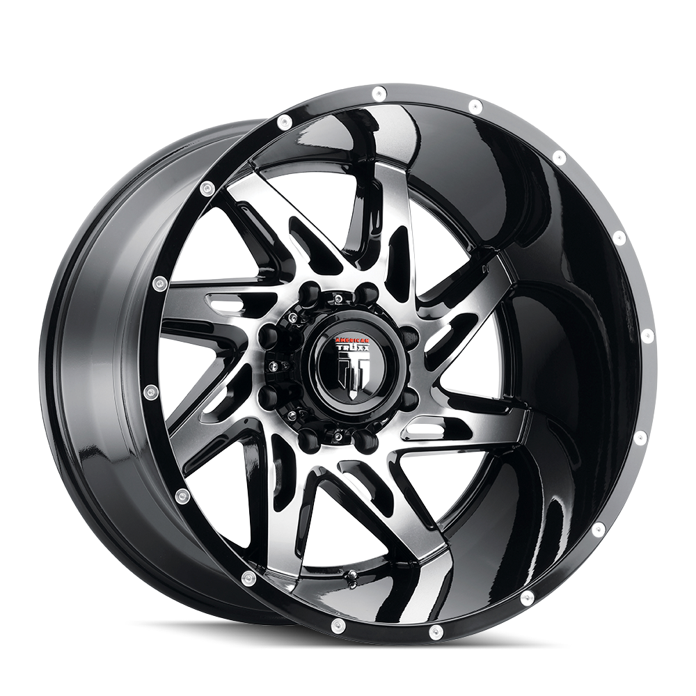 AMERICAN TRUXX SPYDER 22x14 Gloss Black Machined Wheels - A Stunning Upgrade!