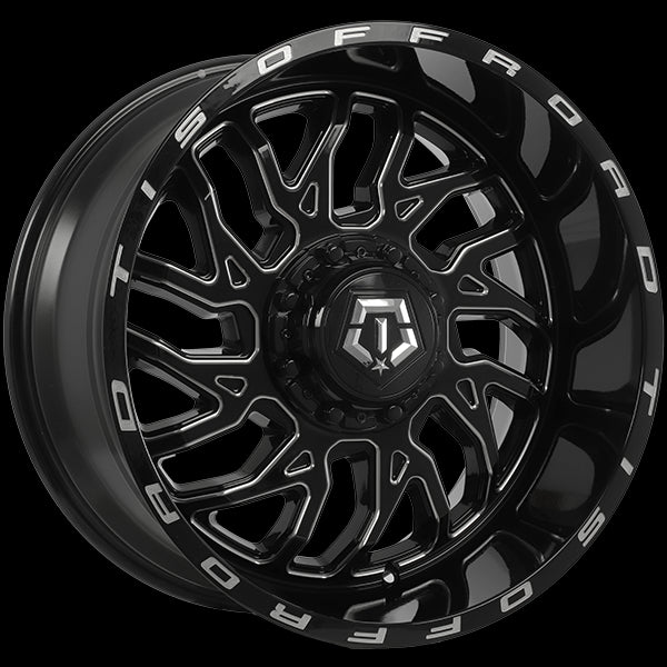 Stunning TIS Wheels 544 - 20x10.0 Gloss Black Milled Edge Wheels