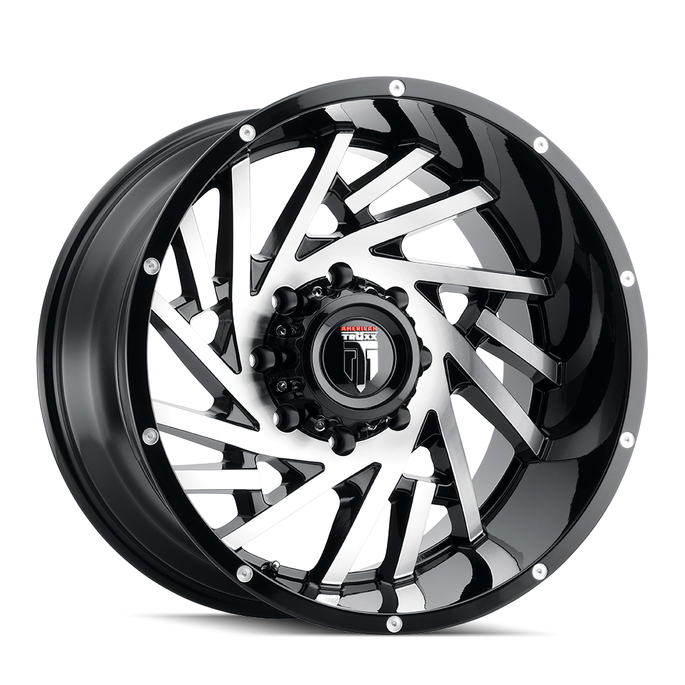 AMERICAN TRUXX WEB 20x12 5x150 ET-44 110.3 Gloss Black Machined - Stylish and Durable Wheels