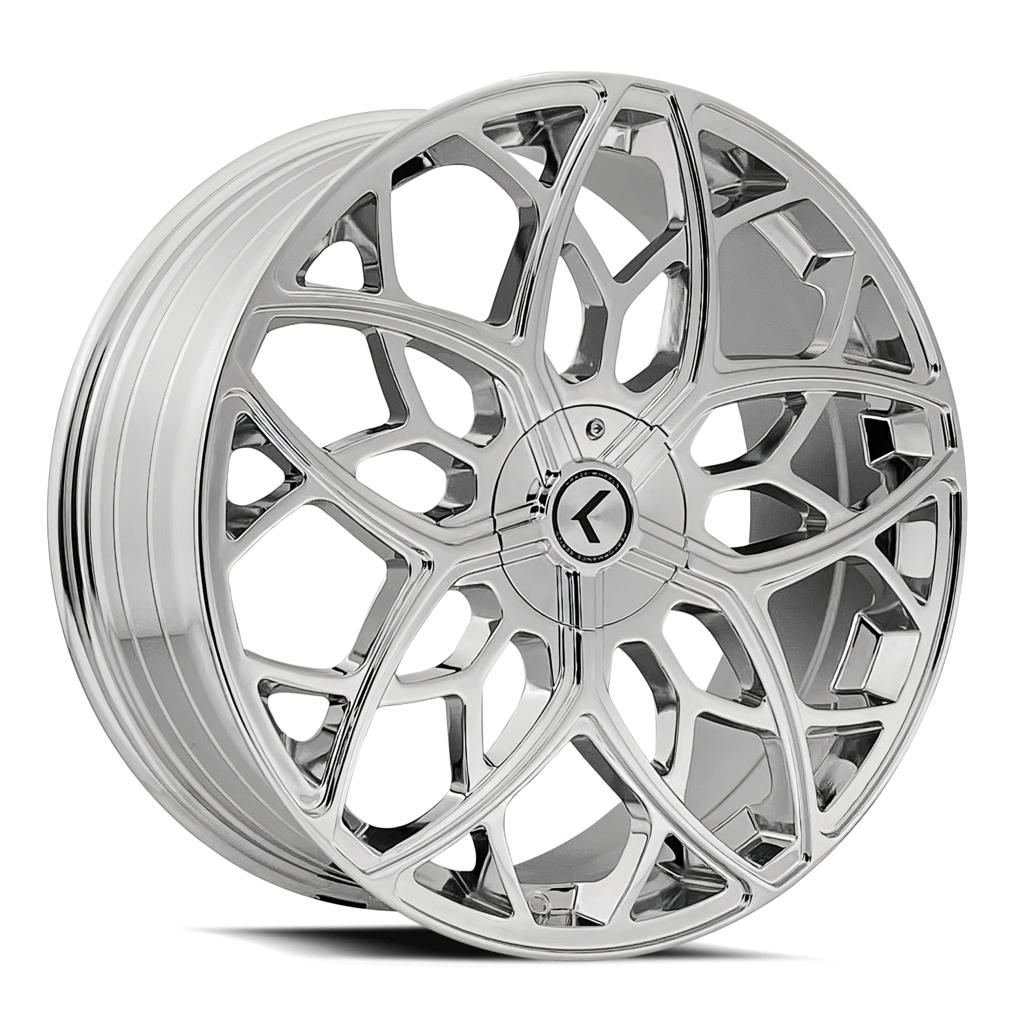 KRAZE RICOCHET Chrome Wheels - 22x8.5, 5x115/5-120 ET38 74.1 - Upgrade Your Ride Now!