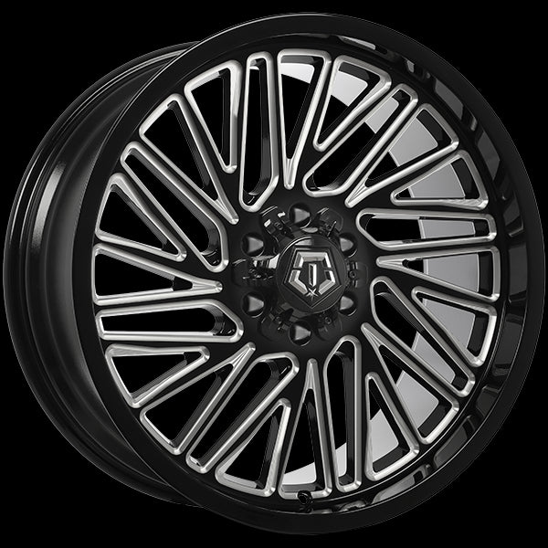 TIS Wheels 553 - Stunning 22x10.0 Gloss Black Wheels with Milled Edge