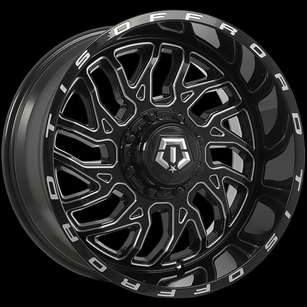 Stunning TIS Wheels 544 - 20x10.0 Gloss Black with Milled Edge, Perfect Fit for Your Ride!