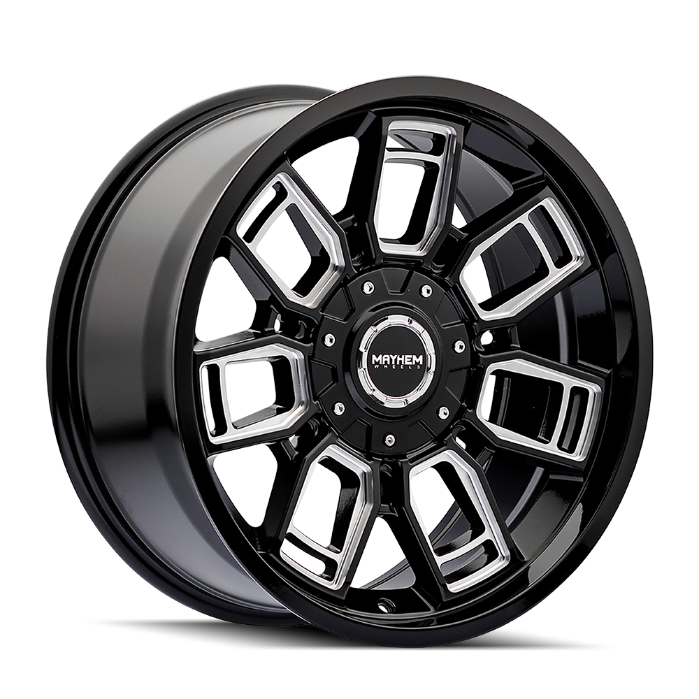 MAYHEM ORDINANCE 20x9 Wheels - Gloss Black Milled, Unbeatable Performance!