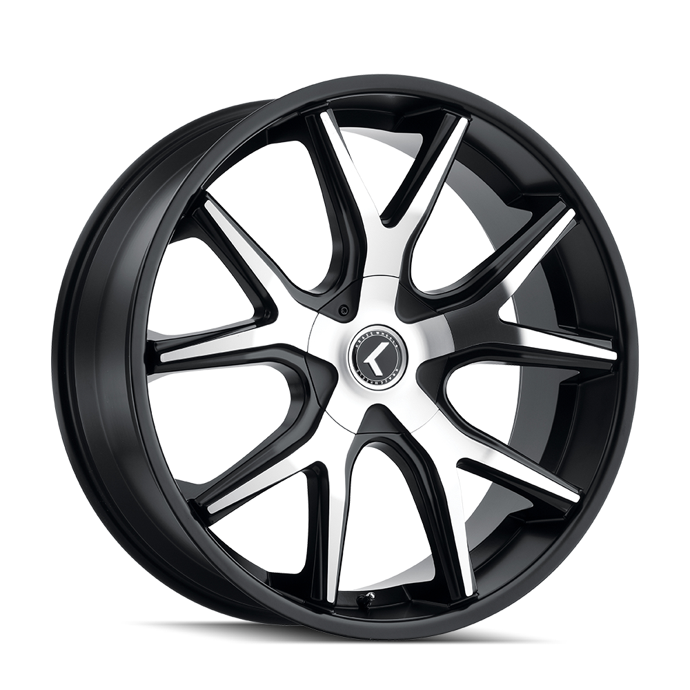 KRAZE SPLTZ 26x10 Gloss Black Machined Wheels - Ideal for High - Performance Vehicles