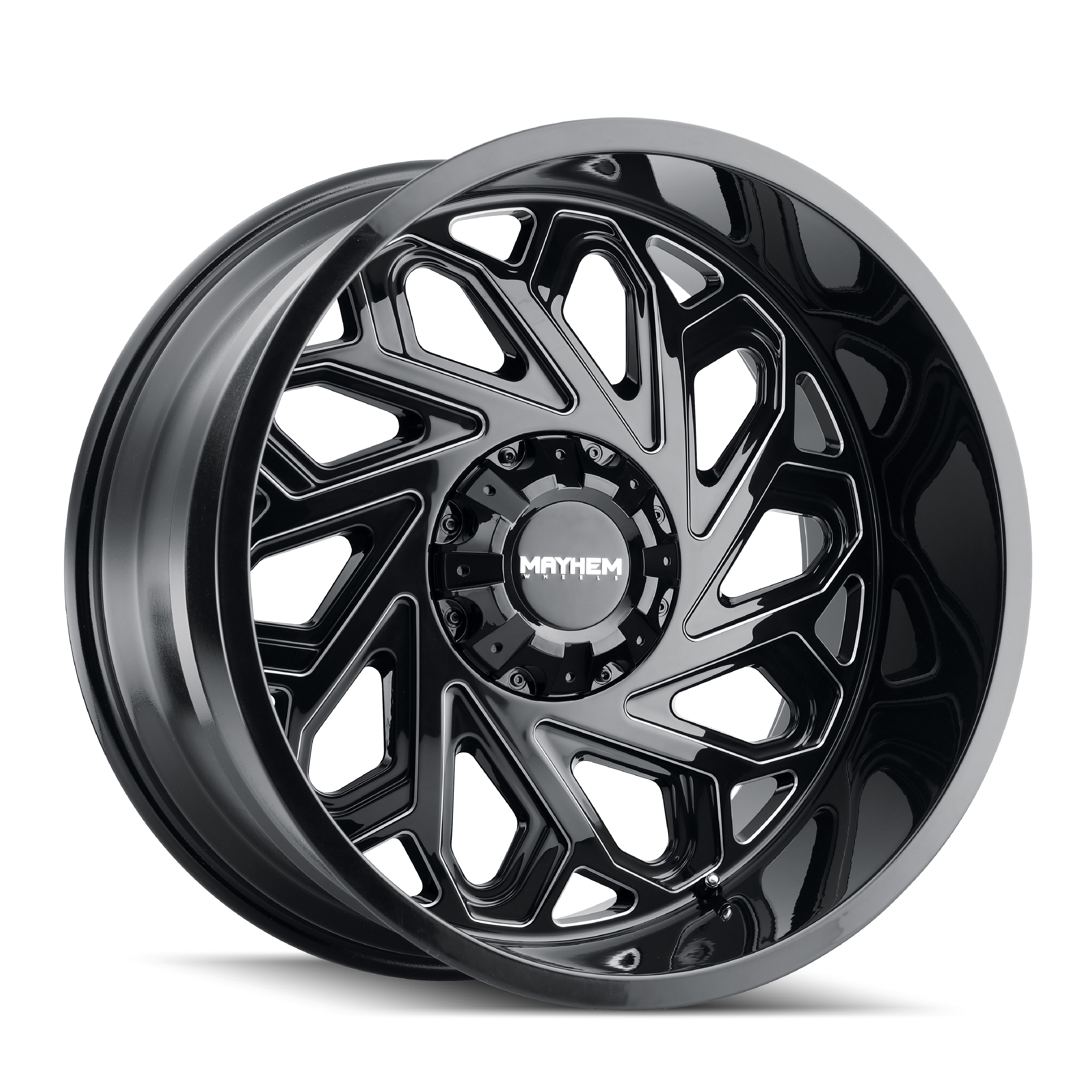 MAYHEM ESSEX 20x9 Gloss Black Milled Wheels - Stunning and High - Performance!