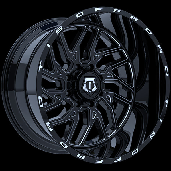 Stunning TIS Wheels 544 - 22x12.0 Gloss Black with Milled Edge!