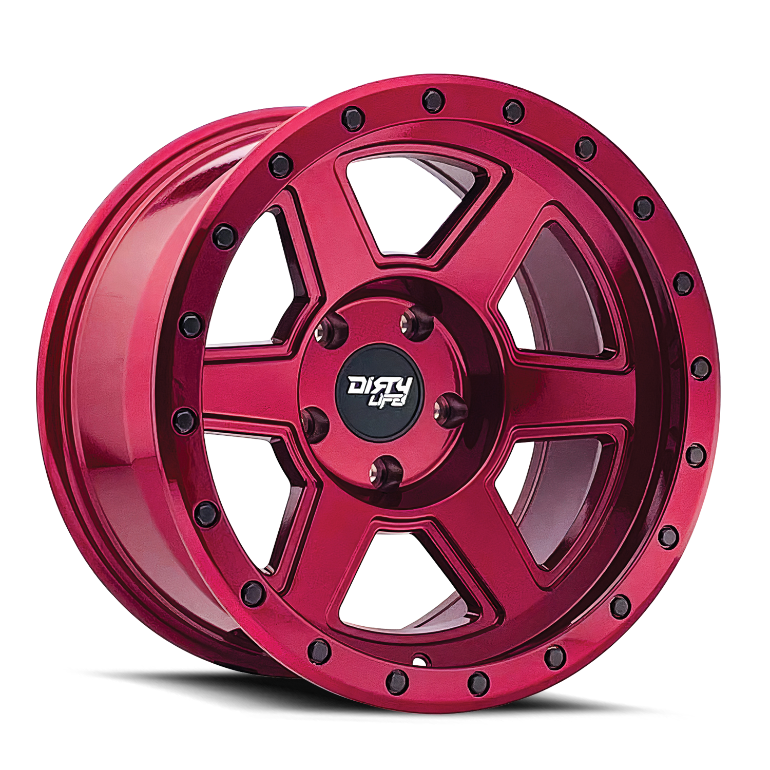 Dirty Life Compound 20x9 Gloss Crimson Candy Red Wheels - Stunning & High-Performance!