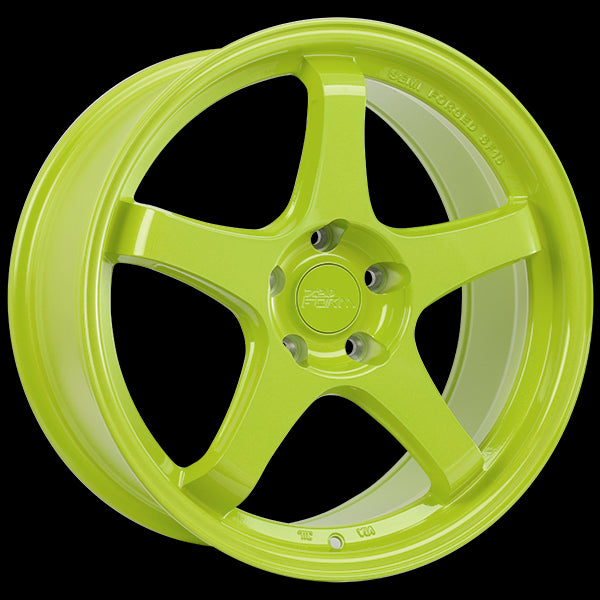 Stunning 720 Form FF6 Lime Green Wheels - 18x8.5, 5x114.3, ET35, 73.1