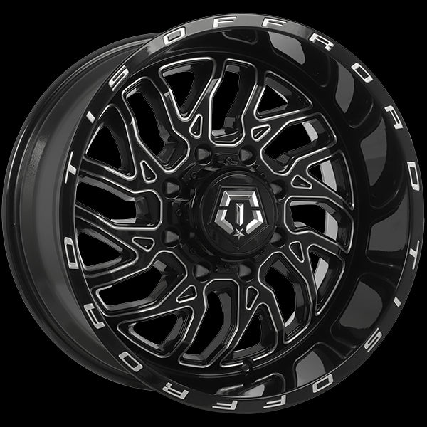 TIS Wheels 544 - Stunning 20x10.0 Gloss Black Wheels with Milled Edge!