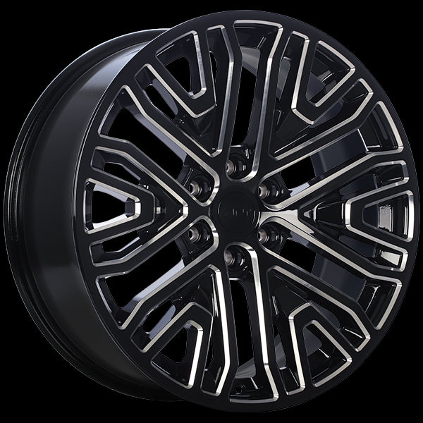 ART Replica REPLICA 176 Gloss Black Milled Edge Wheels - Stunning 22x9.0 Size!
