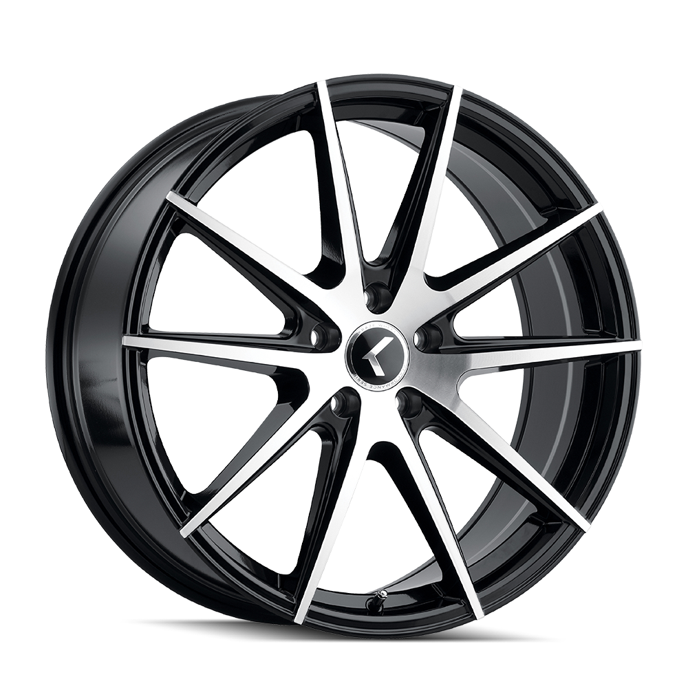 KRAZE TURISMO 17x8 5x108 ET38 63.5 Gloss Black Machined - Stunning Wheels for Your Ride!