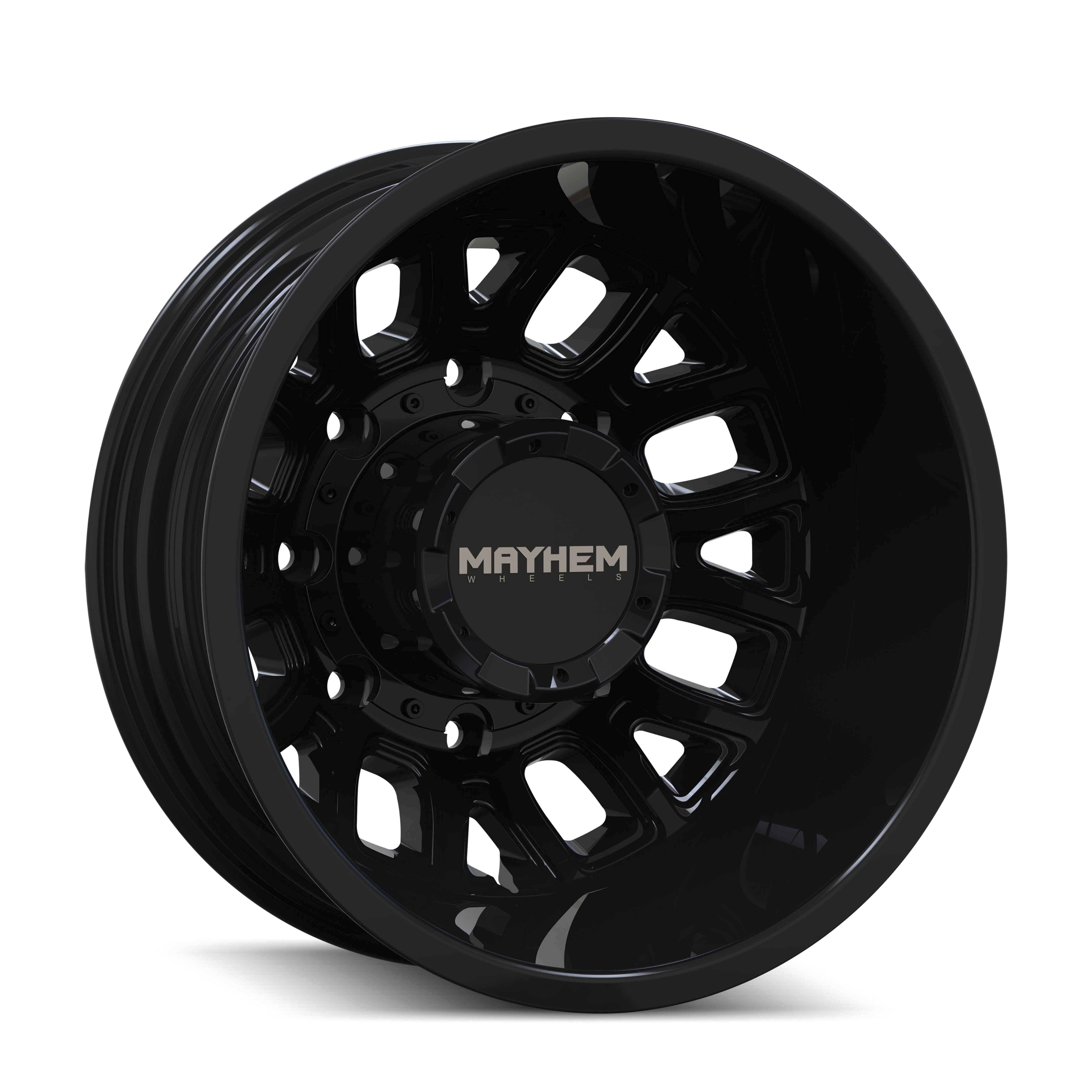 MAYHEM COGENT DUALLY 17x6.5 8x210 ET-142 154.2 Gloss Black - Stunning and Durable Wheels