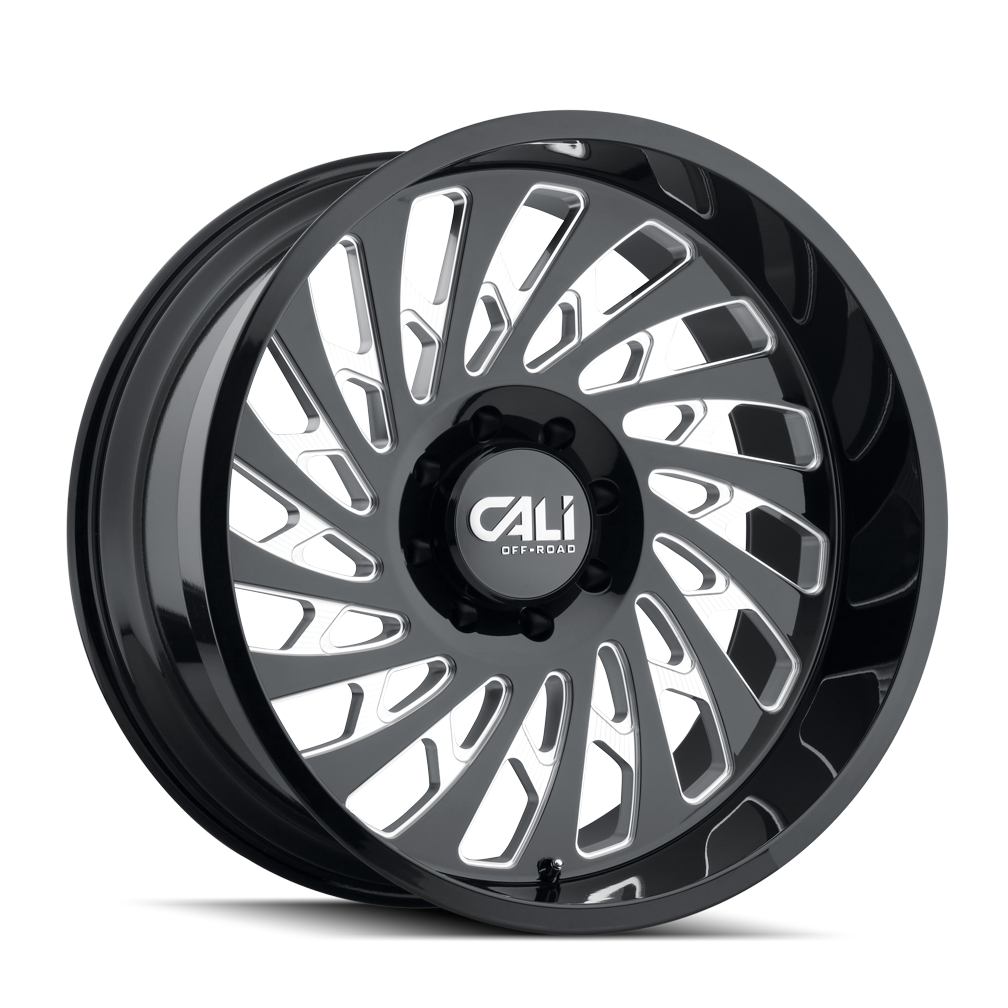 CALI OFF-ROAD SWITCHBACK 20x12: Gloss Black Milled Off-Road Wheels for Ultimate Adventure