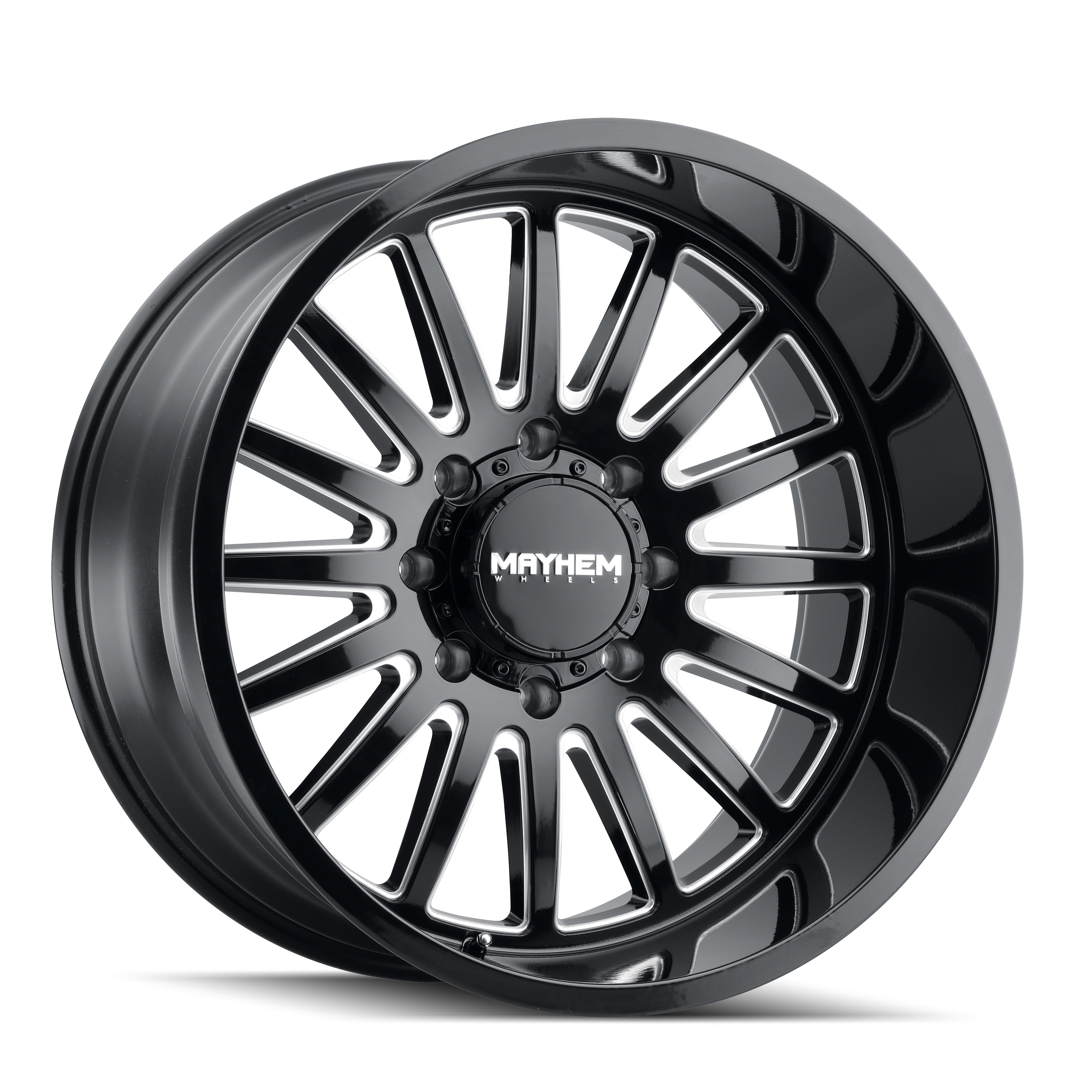 MAYHEM UTOPIA Wheels - Gloss Black Milled, 20x10, 8x165.1 ET-19 125.2 - Upgrade Your Ride Now!