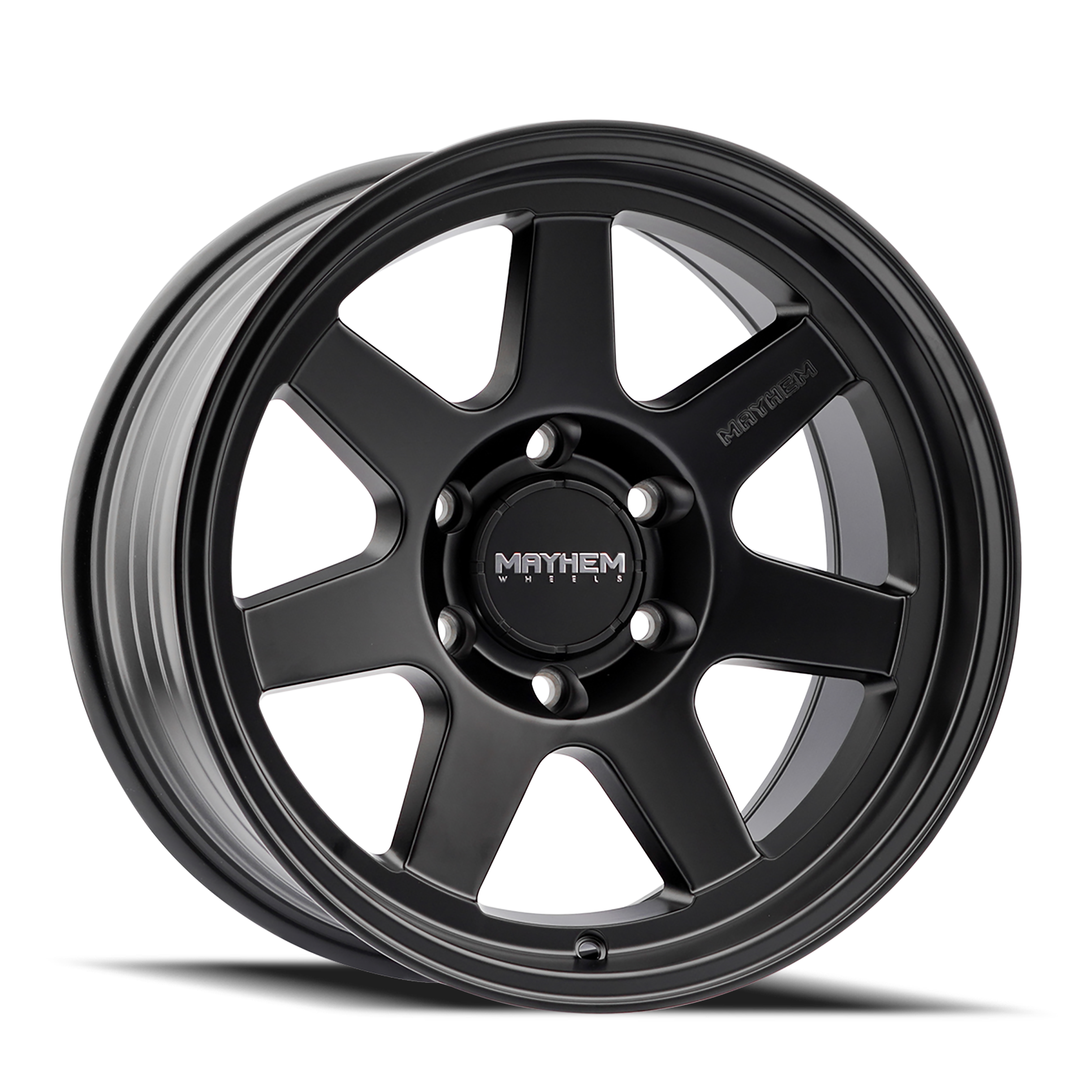 Unleash the Power of MAYHEM CONVOY 17x9 Satin Black Wheels!