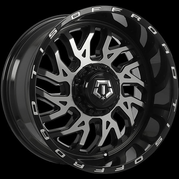 Stunning TIS Wheels 544 - 22x12.0 Gloss Black Machined Face Wheels