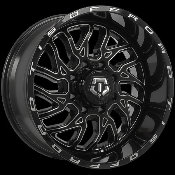 Stunning TIS Wheels 544 - 20x10.0 Gloss Black with Milled Edge, 8x170 Bolt Pattern