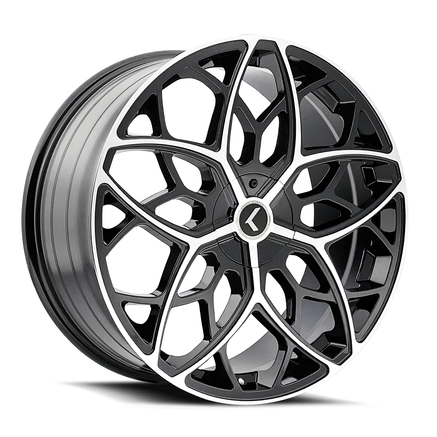 KRAZE RICOCHET Wheels - 20x8.5, 5x112/5-114.3 ET38, Gloss Black Machined - A Stunning Upgrade!