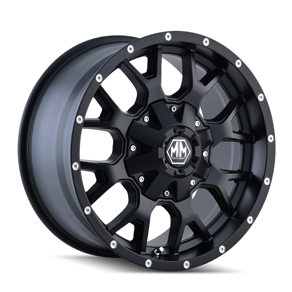 MAYHEM WARRIOR 17x9 8x170 ET-12 125.2 Matte Black - Unleash Your Driving Beast!