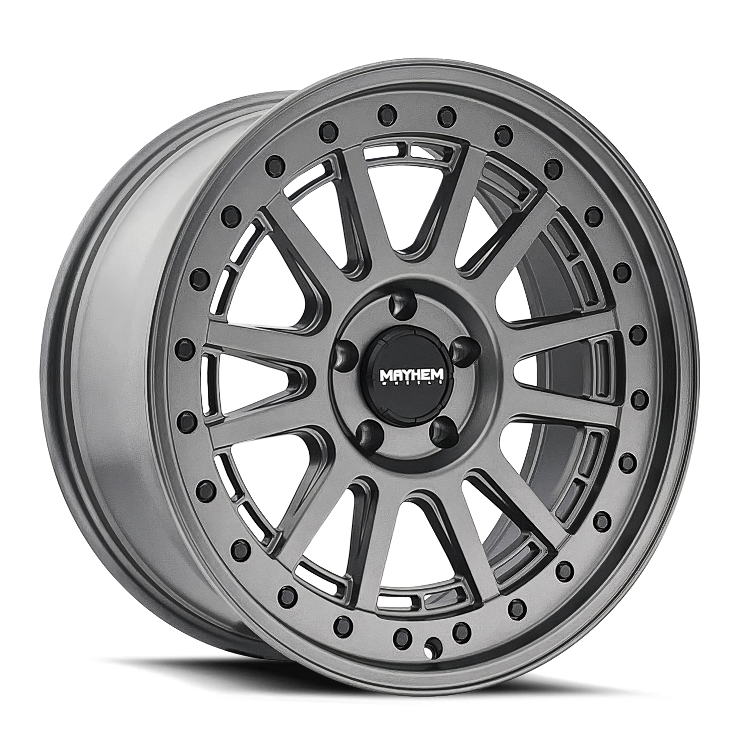 Unleash the MAYHEM with COMPASS 17x9 5x127 ET-6 78.1 Satin Gunmetal Wheels