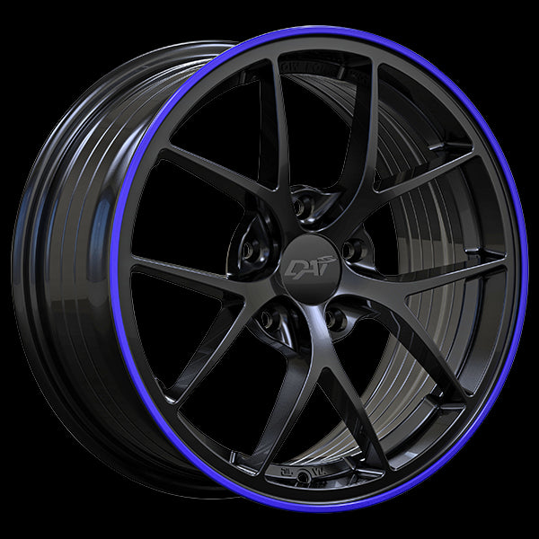 DAI Wheels SKY - Stunning 17x7.5 Gloss Black Wheels with Purple Lip!