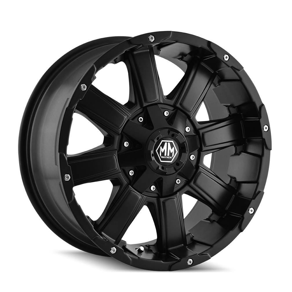 MAYHEM CHAOS 18x9 - The Ultimate Matte Black Wheels for Extreme Performance