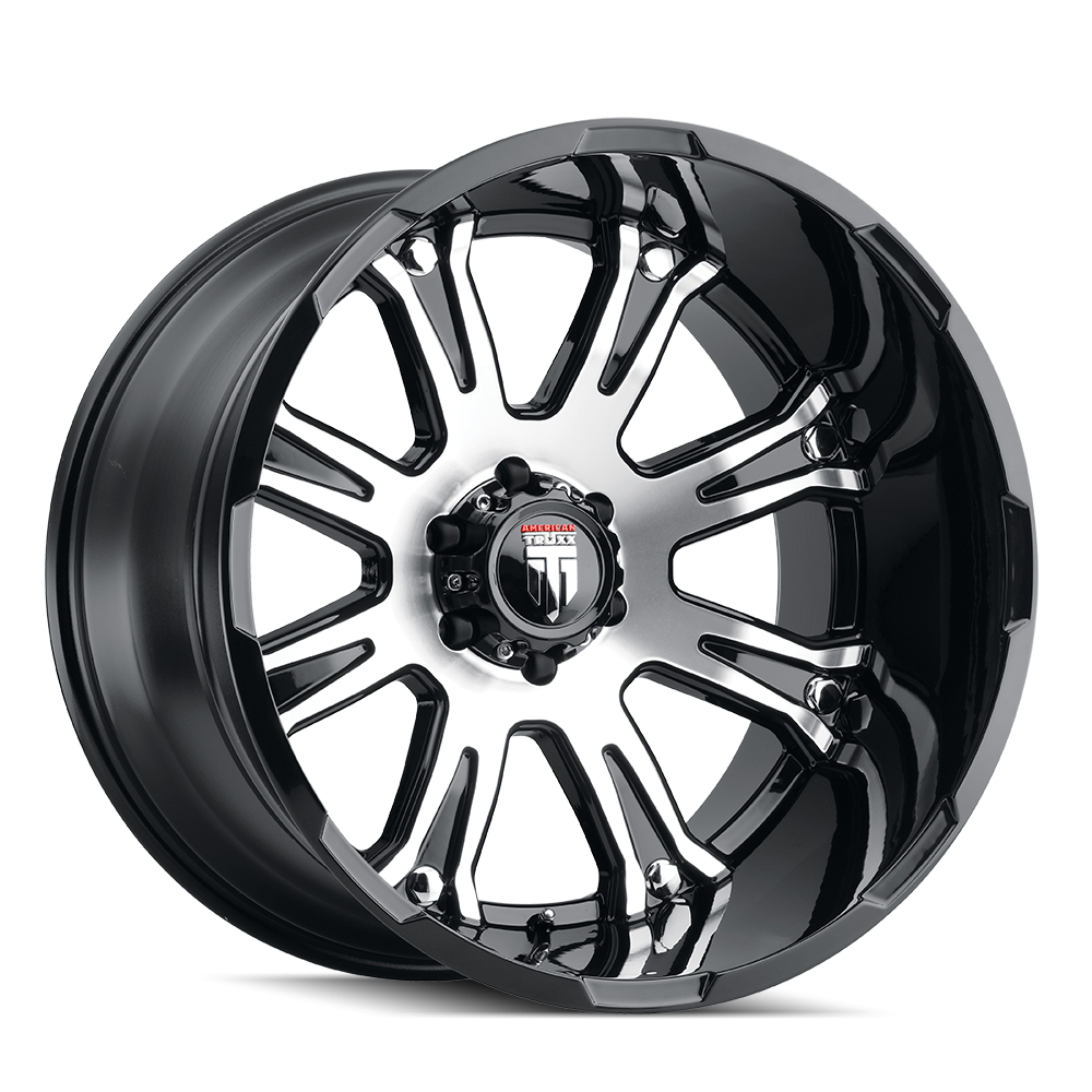 AMERICAN TRUXX BOMB Wheels - 20x12 Gloss Black Machined, Irresistible Style!