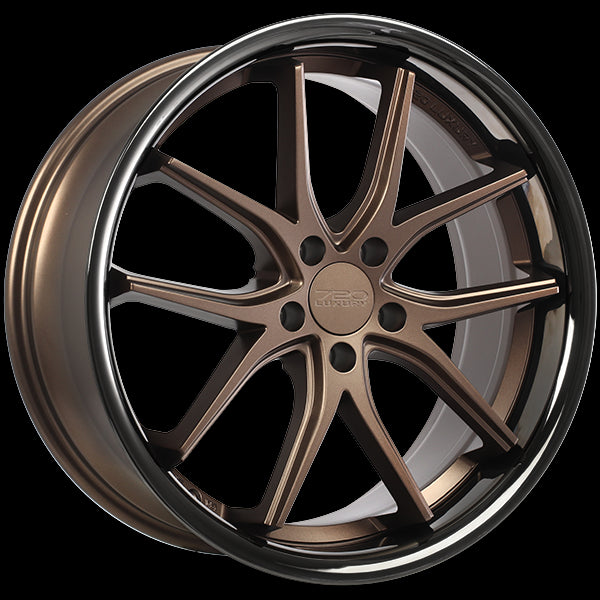 Indulge in the 720 Luxury VANQUISH Wheels - 20x9.0, Satin Bronze Face with Black Stainless Lip