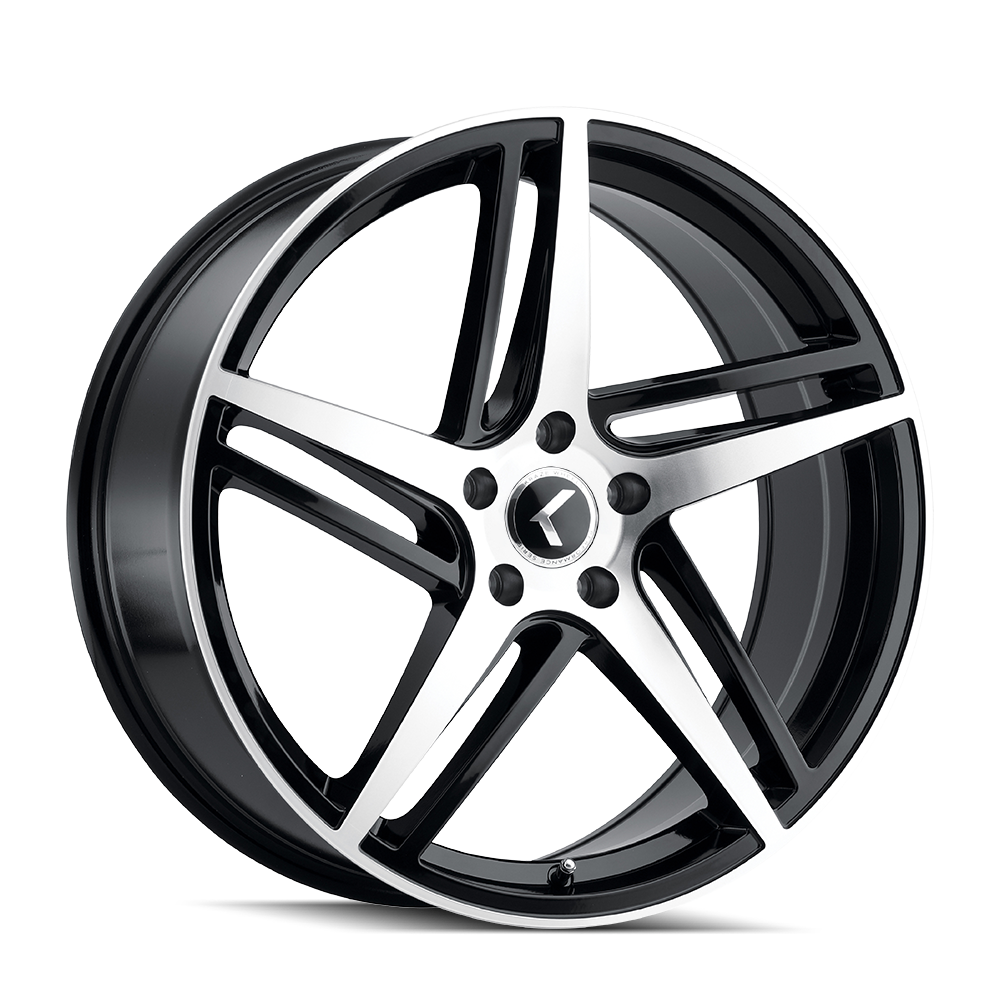 KRAZE MILANO 20x8.5 5x114.3 ET38 72.62 Gloss Black Machined - Stunning Wheels for Your Ride!