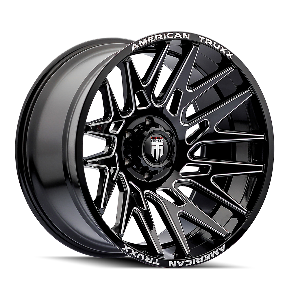 AMERICAN TRUXX EVOLUTION - Stunning 22x12 Gloss Black Milled Wheels